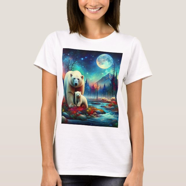 Polar under måndagsljus t shirt (Framsida)