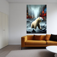 Polar, vinter och stad | AI Art Poster