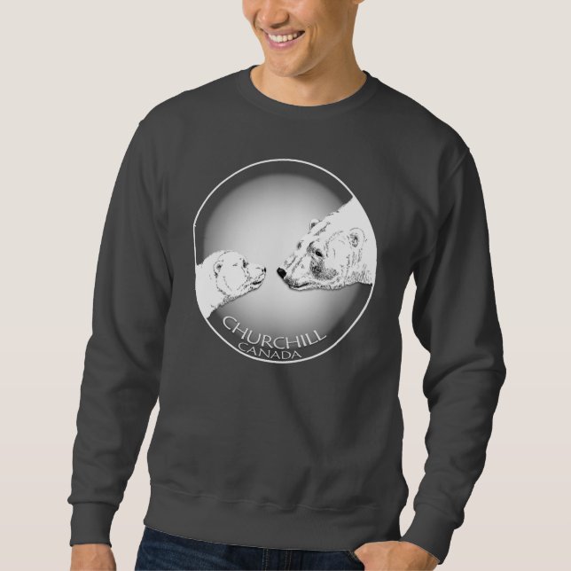 Polara för Churchill för björnkonsttröja skjortor Sweatshirt (Framsida)