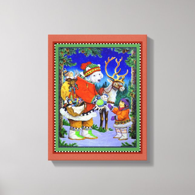 Polarbjörn Gift Canvastryck (Framsida)