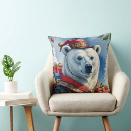 Polarbjörn Julenisse Design Kudde