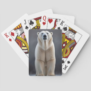 Polarbjörn Vilda Djur Majestätisk Natur Liv Bakgru Casinokort