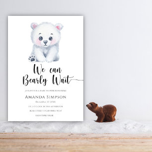 Polarbjörn Vinter Baby shower Inbjudan