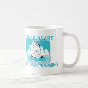Polarbjörnar för globalt att värme kaffemugg