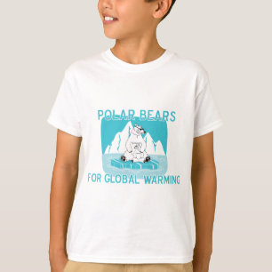 Polarbjörnar för globalt att värme t-shirt
