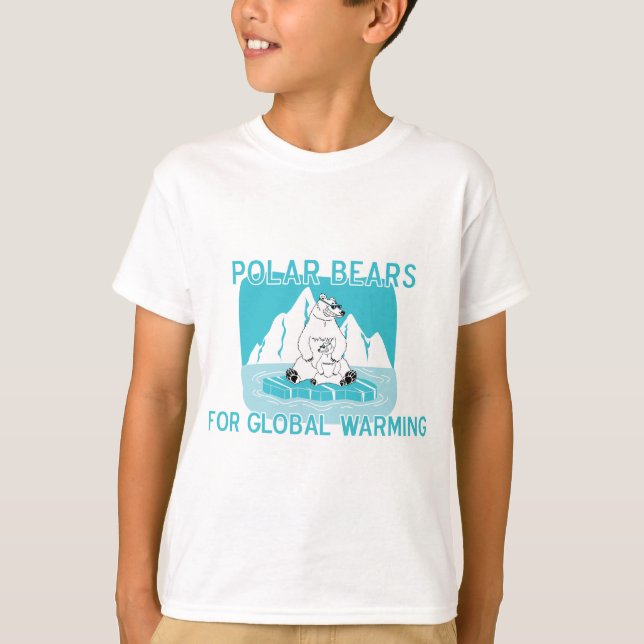 Polarbjörnar för globalt att värme t-shirt (Framsida)