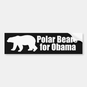 Polarbjörnar för Obama Bildekal