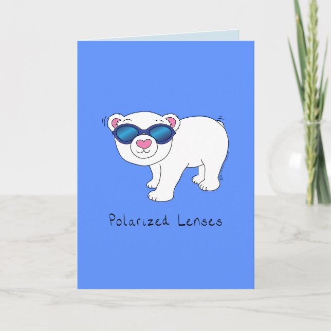 Polariserade glasögon - Polar Bear Greeting Card Kort (Framsida)