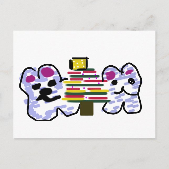 Polarna bär jul vykort (Framsida)