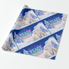 Polarna bär Peace-julklappen papprare Presentpapper