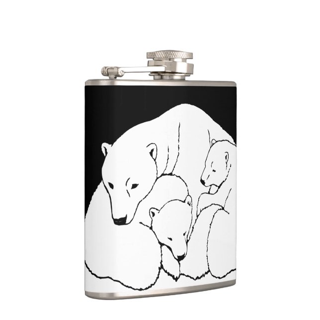 Polarna Bear Art Flask Anpassningsbar Bear Drink-k Fickplunta (Höger)