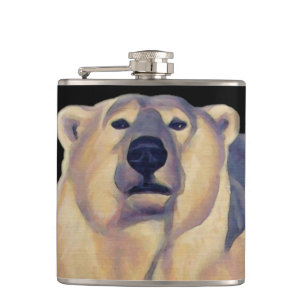 Polarna Bear Art Flask Anpassningsbar Bear Drink-k Fickplunta