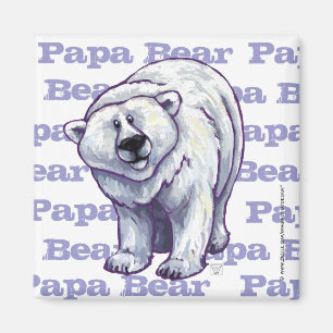 Polarna Bear Bear Square pappa Magnet