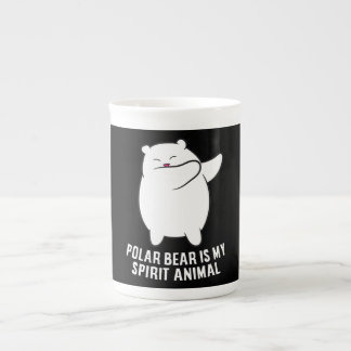 Polarna Bear Cute Polar Bear Älskare Benporslin Mugg