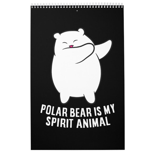 Polarna Bear Cute Polar Bear Älskare Kalender (Omslag)