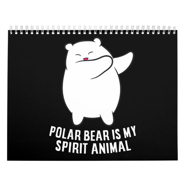 Polarna Bear Cute Polar Bear Älskare Kalender (Omslag)