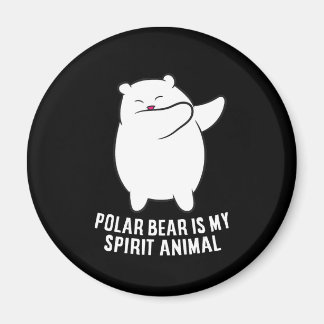 Polarna Bear Cute Polar Bear Älskare Magnet