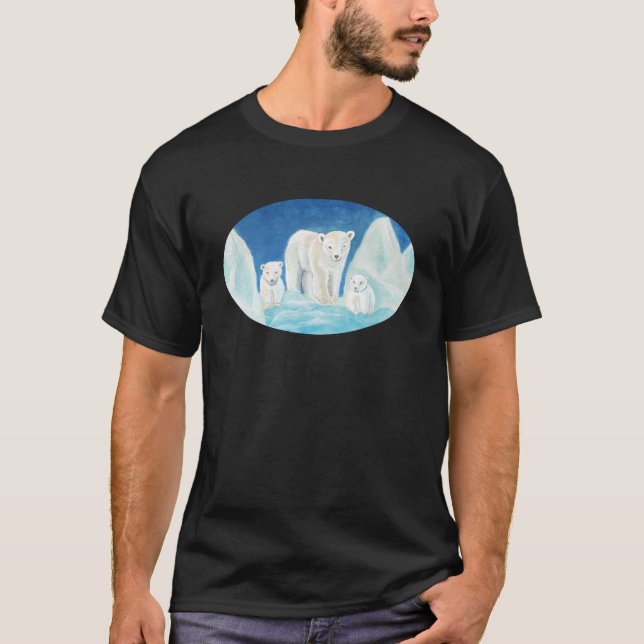 Polarna Bear Family T Shirt (Framsida)