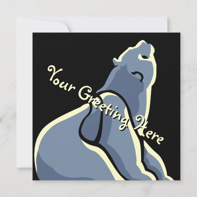 Polarna Bear Investigation Personlig Bear Art Card Inbjudningar (Framsida)
