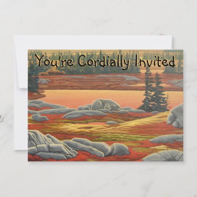 Polarna Bear Investigation Personlig Bear Art Card Inbjudningar (Framsida)