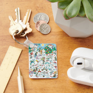 Polarna Bear Penguin Party i Tecknad Nyckelring