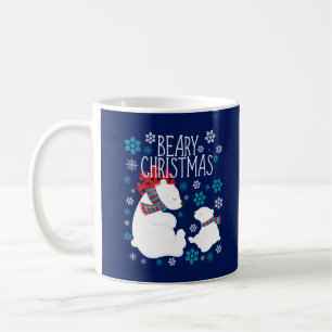 Polarna Bear Snö Flakes före jul Kaffemugg