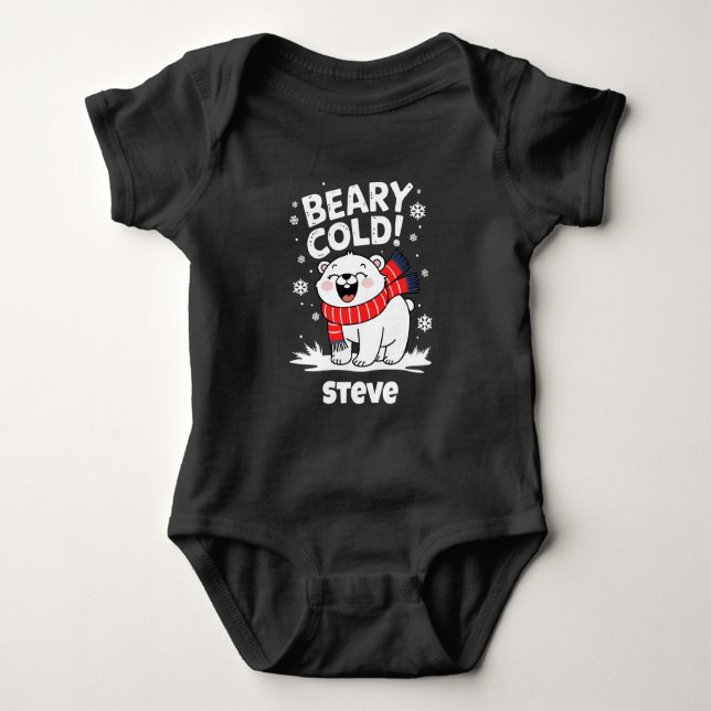 Polarna Beary Personlig Kall jul T Shirt (Framsida)