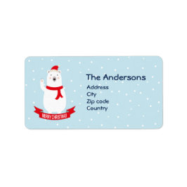 Polarna Björn i julklapp Adressetikett