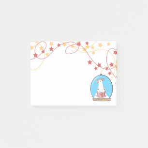 Polarna Björnanteckningar om gula julen i snö Post-it Block