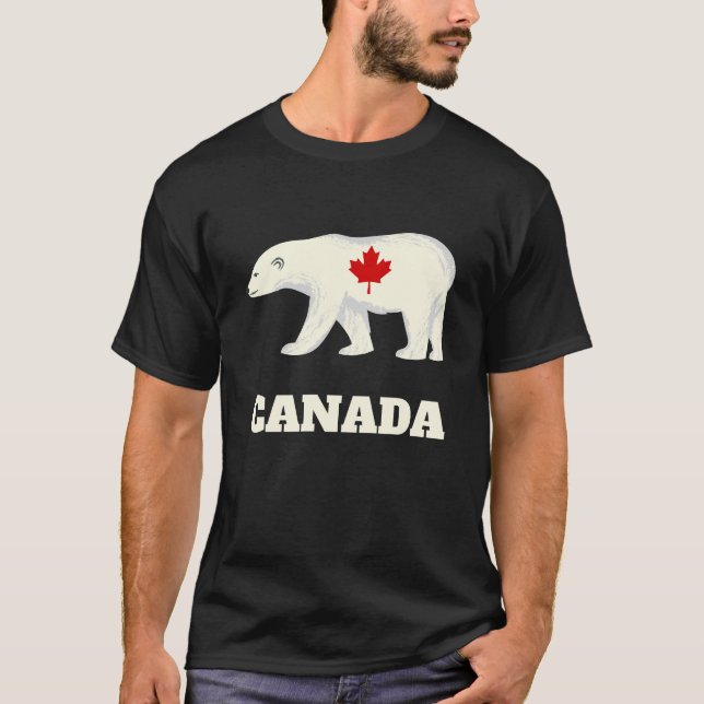 polarna canada har patriotismstyrka, maple löv f t shirt (Framsida)