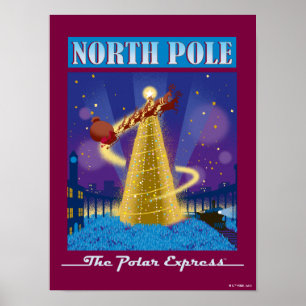 Polarna Express Nordpolen Vintage resor Art Poster