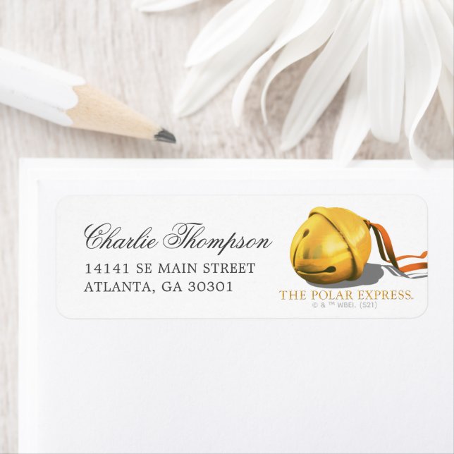 Polarna Express Pajama Slumber Party Returadress Etikett (Insitu)
