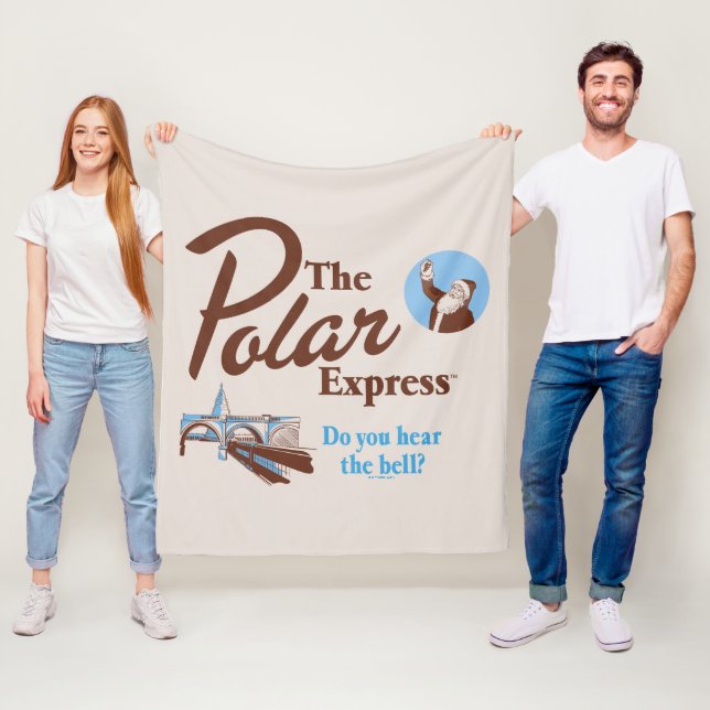 Polarna Express | Retro för "hör du skåran" Fleecefilt (På plats)