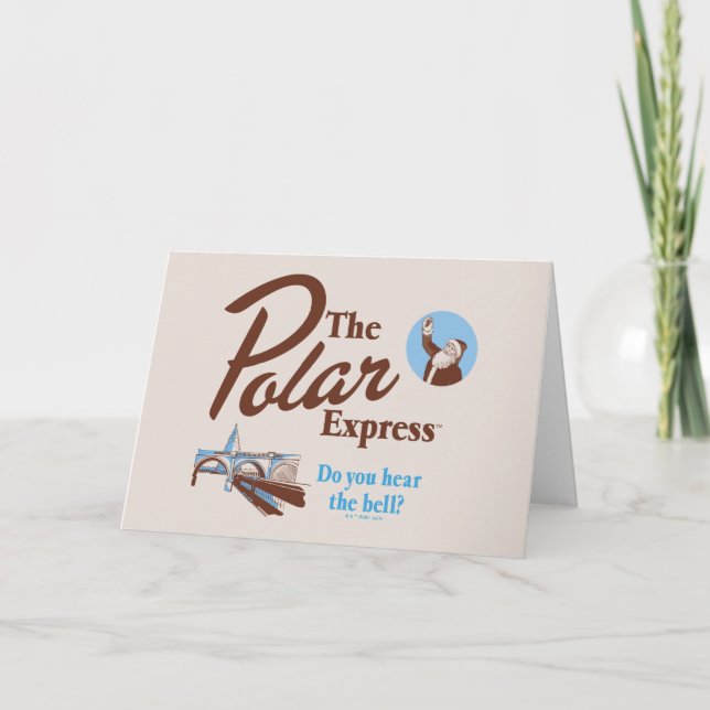 Polarna Express | Retro för "hör du skåran" Helgkort (Framsida)