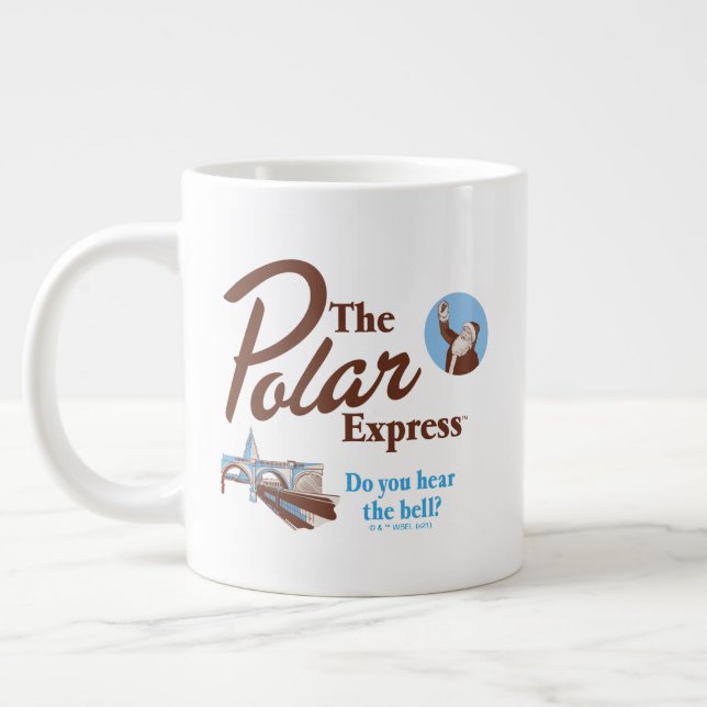 Polarna Express | Retro för "hör du skåran" Jumbo Mugg (Vänster)