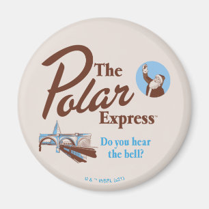 Polarna Express   Retro för "hör du skåran" Magnet