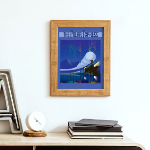 Polarna Express Vintage resor i norra Ljus Poster