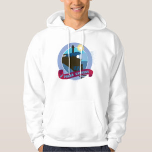 Polarna Express   Vintage Tåg Badge Hoodie