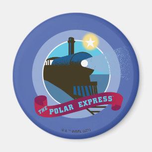 Polarna Express   Vintage Tåg Badge Magnet