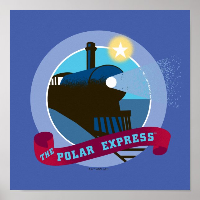Polarna Express | Vintage Tåg Badge Poster (Framsidan)