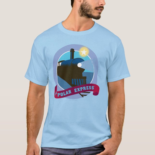 Polarna Express | Vintage Tåg Badge T Shirt (Framsida)