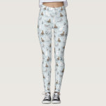 Polarna för klockor och Roligt Vintern Bear Mönste Leggings<br><div class="desc">Denna söta,  roligt och moderna julformgivning har en blå arktisk vinter mönster,  med polar,  penguin,  säl och walrusillustration. Perfekten är en julklapp till vilken djurälskare som helst den här julhelgen!</div>