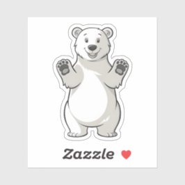 Polarna för Tecknad i maten Bear Arktis Animal Des Klistermärken