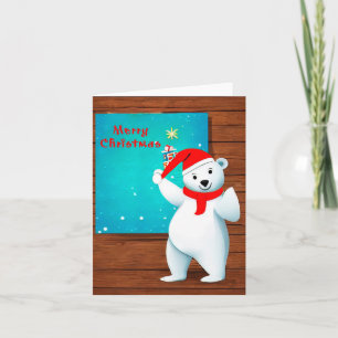 Polarna i Cute storybook har julkort Tack Kort