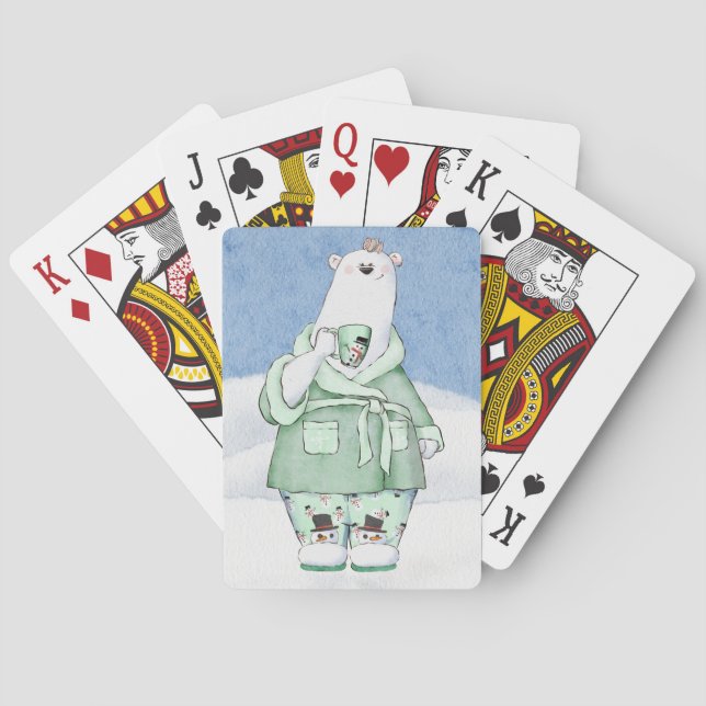 Polarna Jul i Pajamas Casinokort (Baksidan)