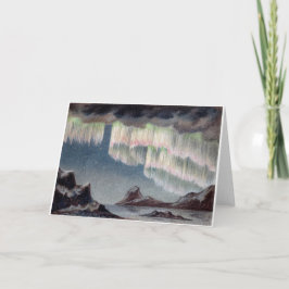 polarna Ljus Vintage vid norra ljus vintage, gamma Anteckningskort