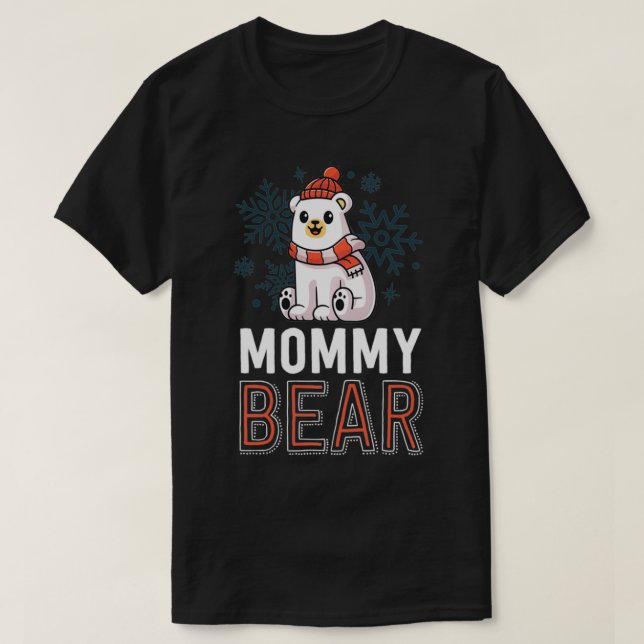Polarna mamma Bear Family jul Bear Helgdag X T Shirt (Design framsida)