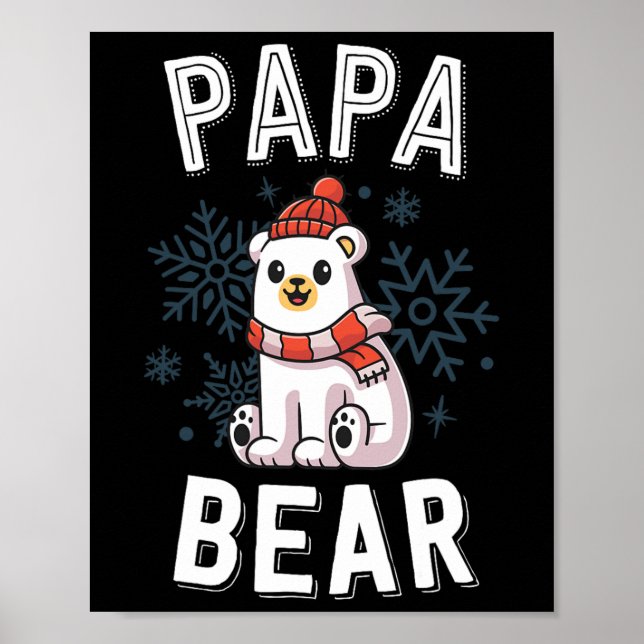 Polarna Pappa Bear Family jul S Bear Helgdag Xm Poster (Framsidan)