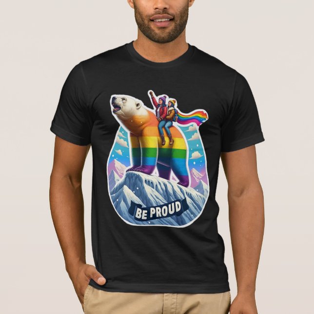 Polarna Perched på berget med flickor T Shirt (Framsida)