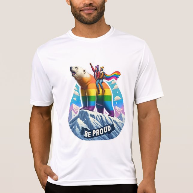 Polarna Perched på berget med flickor T Shirt (Framsida)